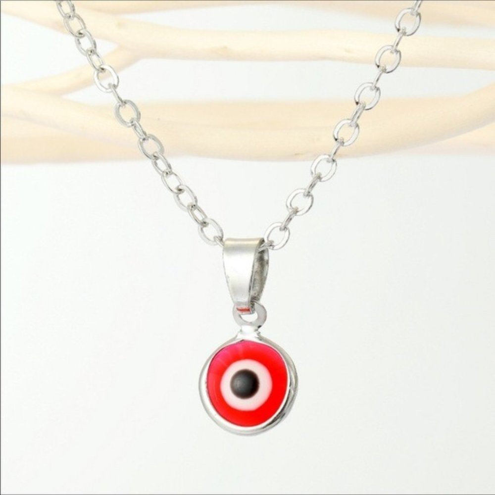 CLEARANCE🧡 Nazar Charm Necklace - Silver